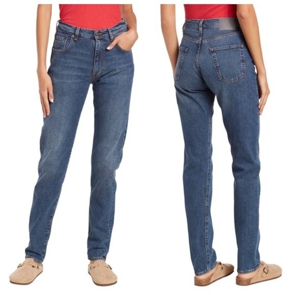 6397 NWT Slim Skinny Jeans Women’s Size 26 Clean Dark High Rise Italian Denim - Picture 1 of 15